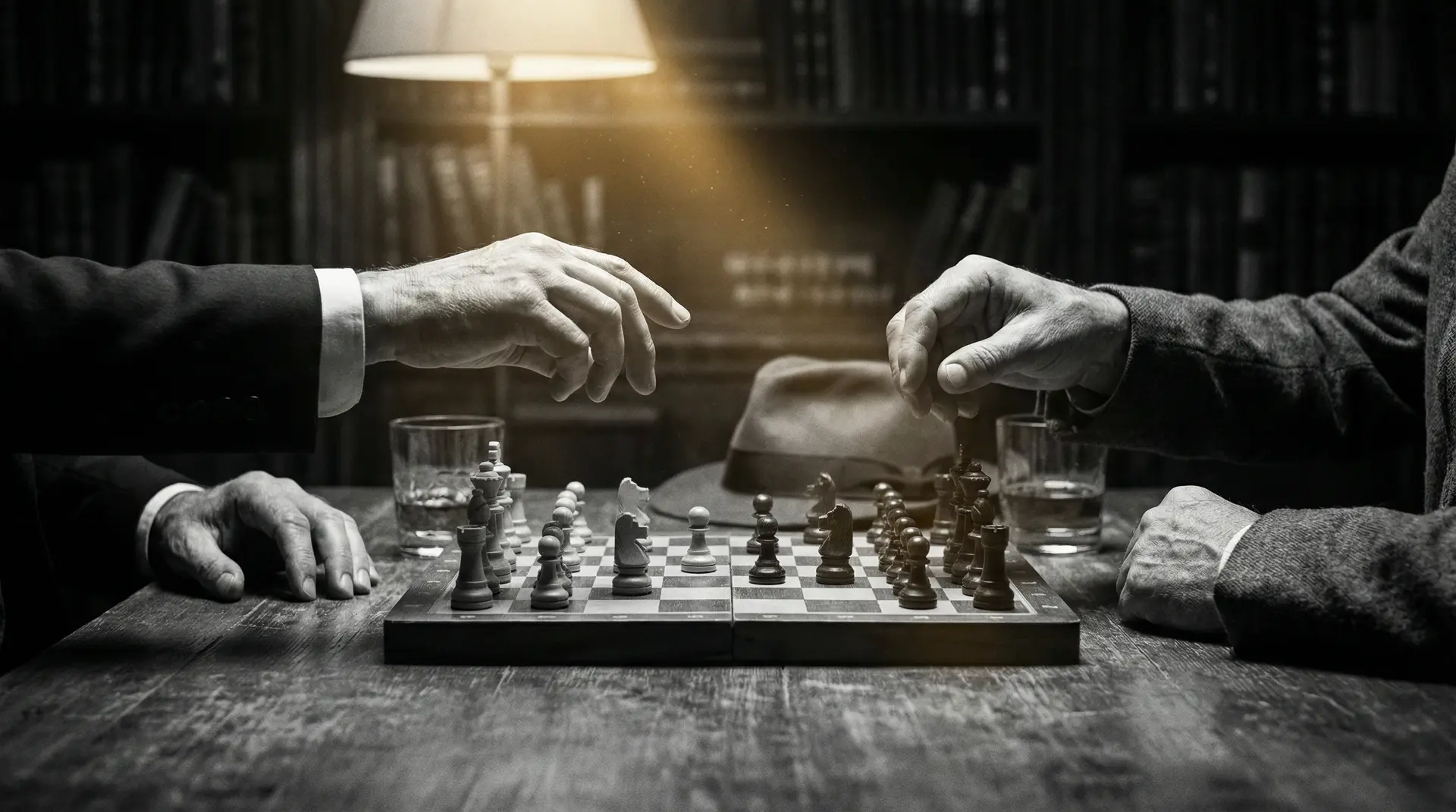 91暗网 艺术探索系列 - 非线性叙事，棋盘上的对弈象征命运的交错